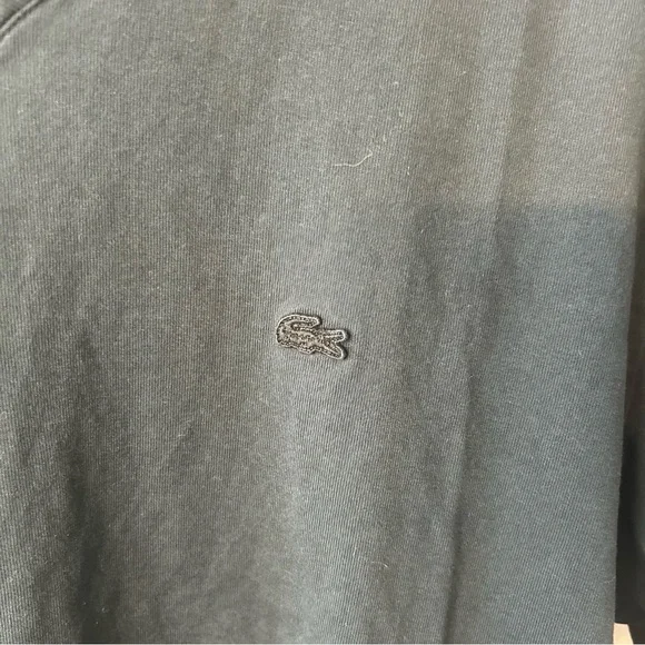 Lacoste Men’s Black 100% Cotton V Neck Short Sleeve T-Shirt, Size 7 (2XL) - Picture 7 of 14